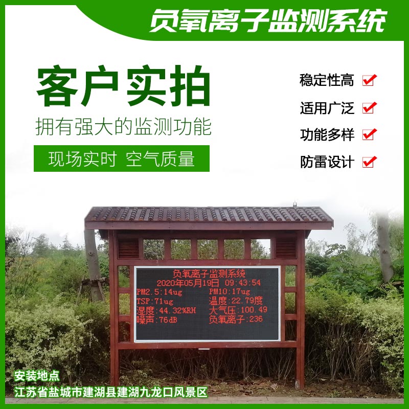 景區(qū)、室內(nèi)負(fù)氧離子監(jiān)測(cè)系統(tǒng)